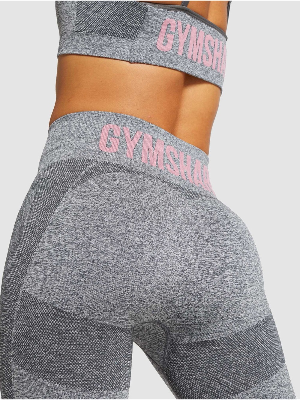 Gymshark Gray & Pink Workout Biker Shorts Athletic Shorts